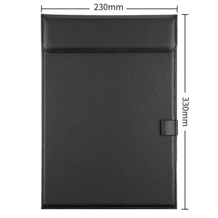 Leder A4 Meeting Clip Pad Business Office Dokument Clip Board Haftnotiz Clip Schreibblock – Bild 3