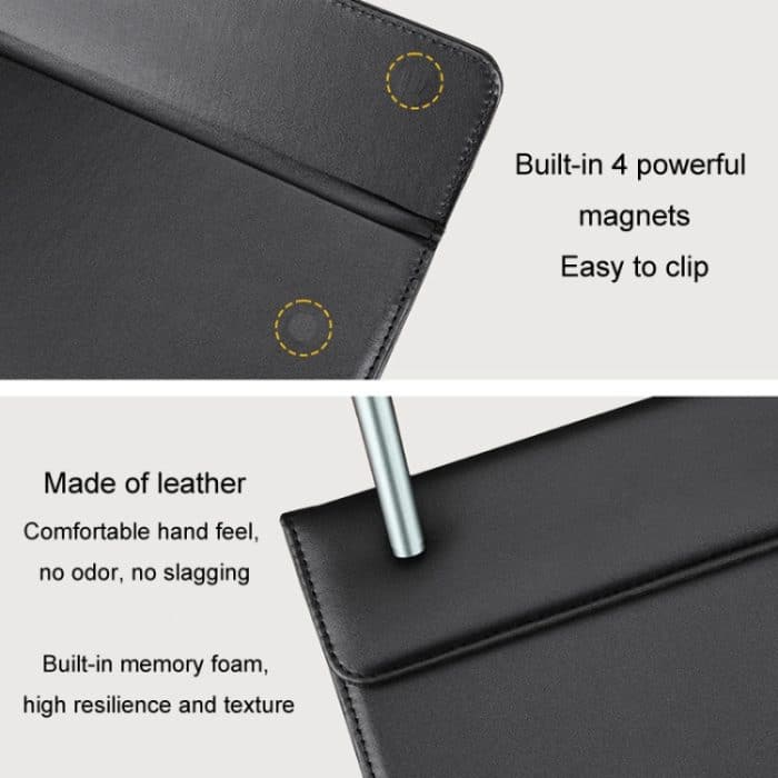 Leder A4 Meeting Clip Pad Business Office Dokument Clip Board Haftnotiz Clip Schreibblock – Bild 4