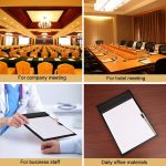 Leder A4 Meeting Clip Pad Business Office Dokument Clip Board Haftnotiz Clip Schreibblock – Bild 6
