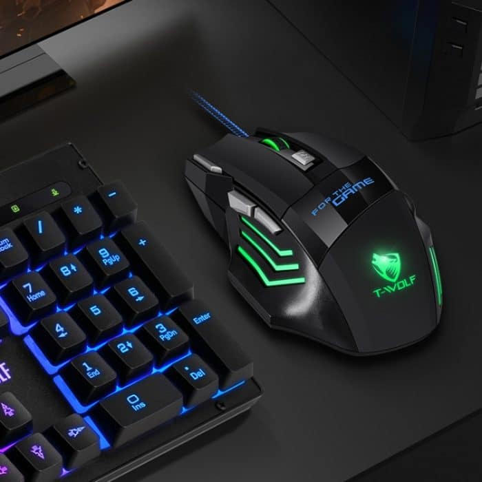 T-WOLF M1 7-Tasten RGB Atmosphärenlicht USB-Gaming-Maus mit Kabel – Bild 9