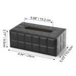 Tissue Box aus PU-Leder für Wohnzimmer, Couchtisch, Desktop-Papierhalter, Auto, Hotel, Tissue-Aufbewahrungsbox – Bild 3