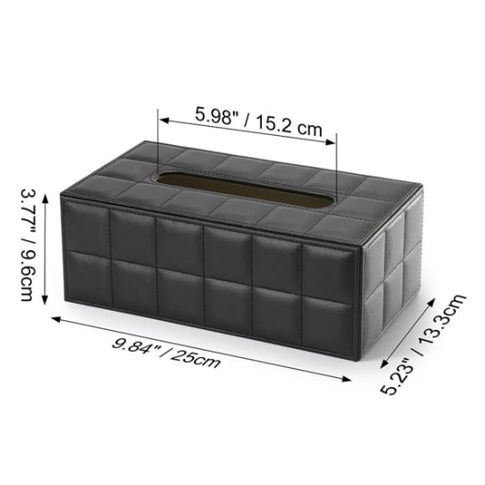 Tissue Box aus PU-Leder für Wohnzimmer, Couchtisch, Desktop-Papierhalter, Auto, Hotel, Tissue-Aufbewahrungsbox – Bild 3