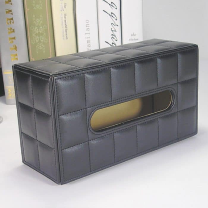 Tissue Box aus PU-Leder für Wohnzimmer, Couchtisch, Desktop-Papierhalter, Auto, Hotel, Tissue-Aufbewahrungsbox – Bild 4