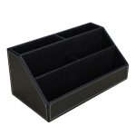 Desktop Schreibwaren Box Multi-funktionale PU Leder Hause Fach Diverse Organizer Lagerung Box, 24x13.5x12cm – Bild 6