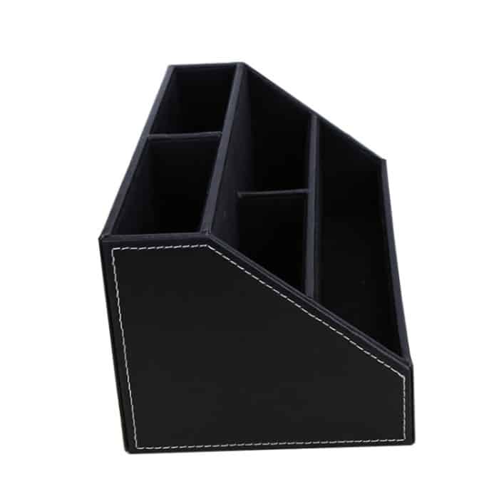 Desktop Schreibwaren Box Multi-funktionale PU Leder Hause Fach Diverse Organizer Lagerung Box, 24x13.5x12cm – Bild 7