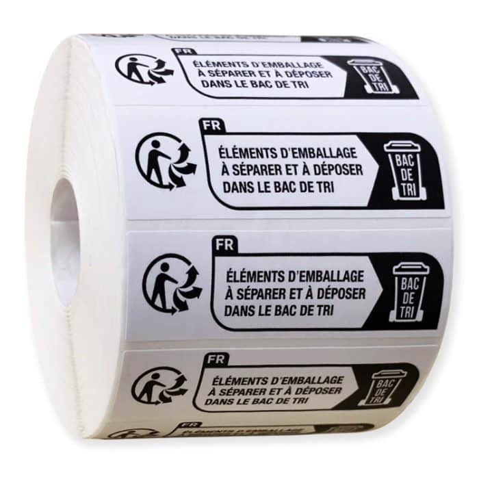 TBD0605424801A.jpg 7x2cm Umweltfreundliche Verpackung Warnung Slogan Label Aufkleber – Bild 1