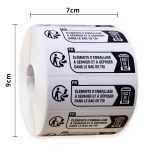 7x2cm Umweltfreundliche Verpackung Warnung Slogan Label Aufkleber – Bild 2