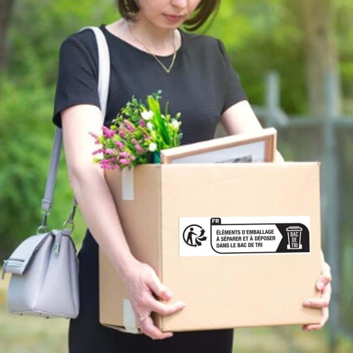 7x2cm Umweltfreundliche Verpackung Warnung Slogan Label Aufkleber – Bild 6