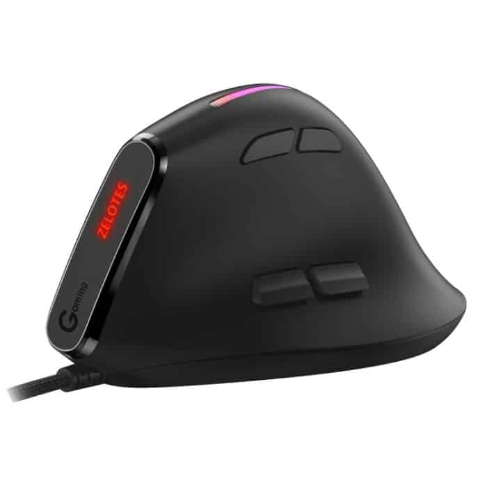 ZELOTES T50 9-Tasten RGB-Lichteffekt Vertikaler Griff Ergonomische Programmierung Kabelgebundene Maus, T50 – Bild 2