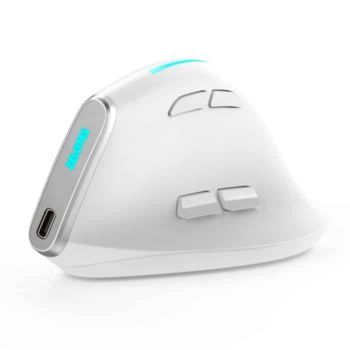 ZELOTES F36 9-Tasten Vertikaler Griff Ergonomische Programmierung Dual Bluetooth + 2,4G Drahtlose Maus, F36 (White), F36 (Black) – Bild 1