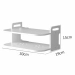 Wohnzimmer Projektor Halter Hause Wand-Montiert No-Punch Aushöhlen Set-Top Box Regal, 30cm – Bild 3