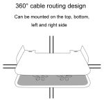 Wohnzimmer Projektor Halter Hause Wand-Montiert No-Punch Aushöhlen Set-Top Box Regal, 30cm – Bild 4