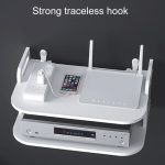 Wohnzimmer Projektor Halter Hause Wand-Montiert No-Punch Aushöhlen Set-Top Box Regal, 30cm – Bild 6