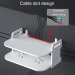 Wohnzimmer Projektor Halter Hause Wand-Montiert No-Punch Aushöhlen Set-Top Box Regal, 30cm – Bild 7