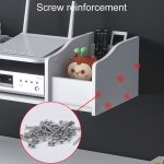 Wohnzimmer Projektor Halter Hause Wand-Montiert No-Punch Aushöhlen Set-Top Box Regal, 30cm – Bild 10