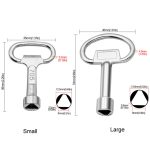 5 Stück Wasserventil-Chassis-Dreikantschlüssel, Large, Small – Bild 3