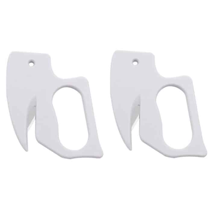 2 Stück Mehrzweck-Brieföffner mit Edelstahlklinge zum Papierschneiden, White, Black – Bild 1