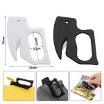 2 Stück Mehrzweck-Brieföffner mit Edelstahlklinge zum Papierschneiden, White, Black – Bild 2