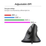 ZELOTES T30 6-Tasten Vertikalgriff Abnehmbare ergonomische kabelgebundene Maus, T30 – Bild 6