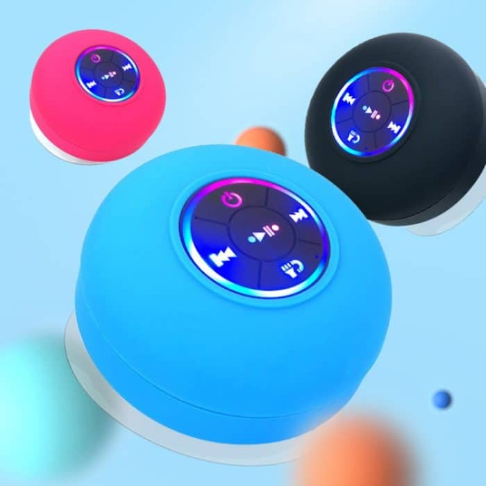 Badezimmer Saugnapf Wasserdicht Bluetooth Stereo Tragbarer Home Outdoor Schillernder bunter Lautsprecher – Bild 2