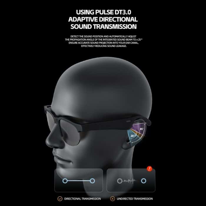 XG88Pro Smart Stereo Bluetooth Headset Brille Outdoor Radfahren Drahtlose Anrufbrille, XG88Pro – Bild 6