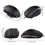 ZELOTES C13 13-Tasten RGB-Lichteffekt-Programmierung Makro Benutzerdefinierte Gaming-Maus mit Kabel, C13 – Bild 3