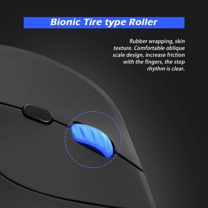 ZELOTES F-35A 6-Tasten Vertikalgriff Ergonomische wiederaufladbare kabellose Maus, F-35A – Bild 9