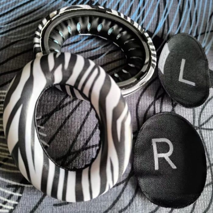 Für BOSE 700/NC700, 2 Stück Kopfhörer-Schwammabdeckung mit Pad, Zebra Print – Bild 4