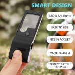 3X 10X Lupe 55X Mikroskop Lupe Mit LED & UV Licht – Bild 3