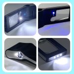 3X 10X Lupe 55X Mikroskop Lupe Mit LED & UV Licht – Bild 5