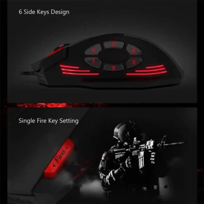 ZELOTES C12 12-Tasten Ergonomische Programmierung Benutzerdefinierte Gaming-Maus mit Kabel, C12 – Bild 7