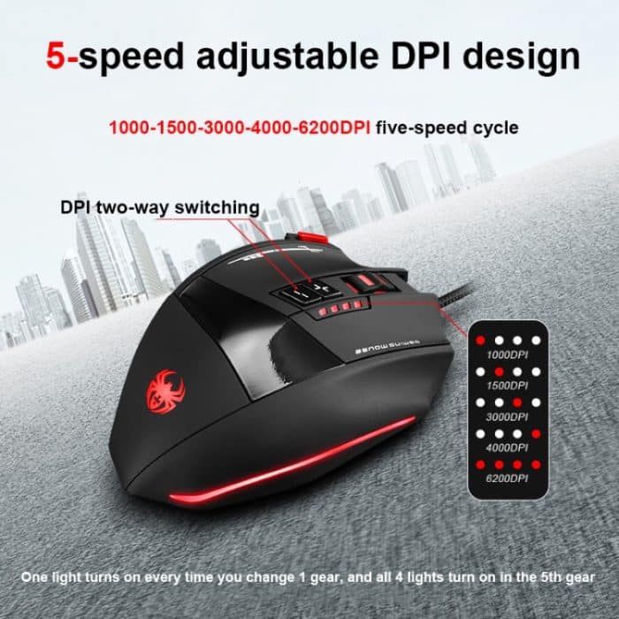 ZELOTES C19 12-Tasten Ergonomische Programmierung Individuelle Kabelmaus, C19 – Bild 5