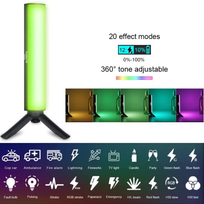 Volle Bunte Handheld Füllen Licht Stick Live Fotografie Umgebungs Licht Außen Beleuchtung, W200RGB – Bild 6