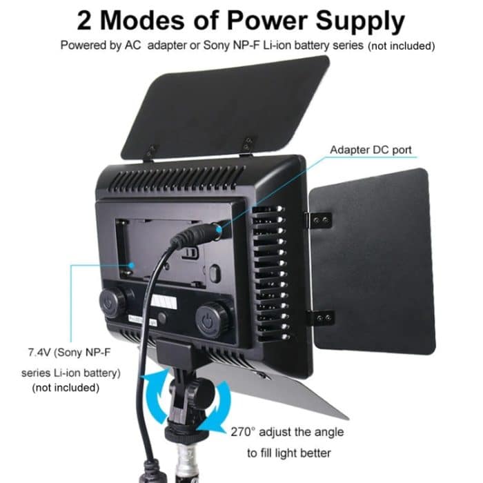 WS-300II Video-Fülllicht LED-Beauty-Shooting-Licht mit zwei Farbtemperaturen, Single Lamp+US Plug Adapter, Single Lamp+EU Plug Adapter – Bild 5