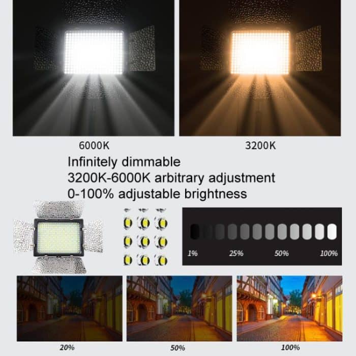 WS-300II Video-Fülllicht LED-Beauty-Shooting-Licht mit zwei Farbtemperaturen, Single Lamp+US Plug Adapter, Single Lamp+EU Plug Adapter – Bild 6