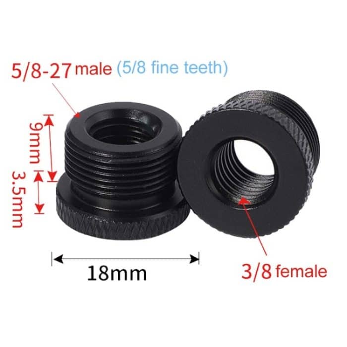 2 stücke Metall 3/8 Weibliche Zu 5/8-27 Männlichen Adapter Schrauben Mikrofon Steht Umwandlung Foto Zubehör – Bild 3