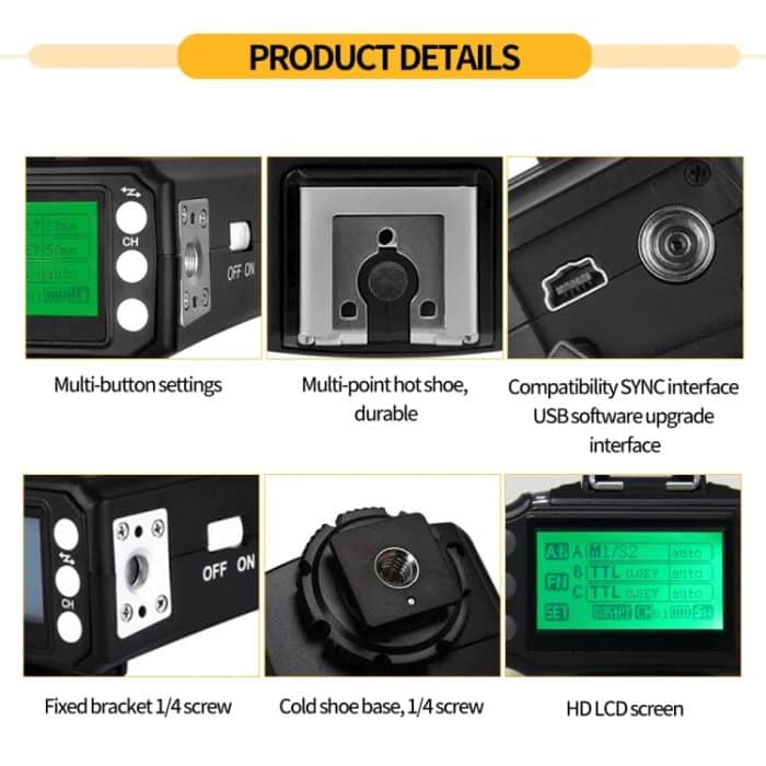 Pixel King Pro Kamera Kabelloser Funkblitz TTL Sender und Empfänger, For Nikon, For Sony – Bild 21