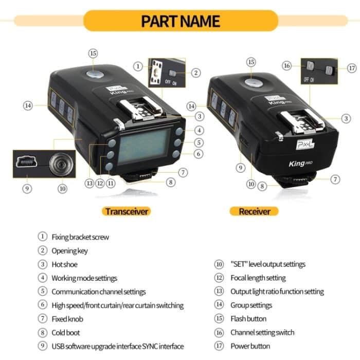 Pixel King Pro Kamera Kabelloser Funkblitz TTL Sender und Empfänger, For Nikon, For Sony – Bild 22