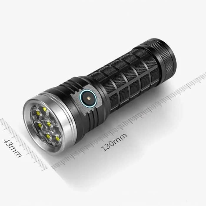 Aluminium Ring 8 Löcher Gerade Taschenlampe Outdoor Camping Taschenlampe, W5185 – Bild 12