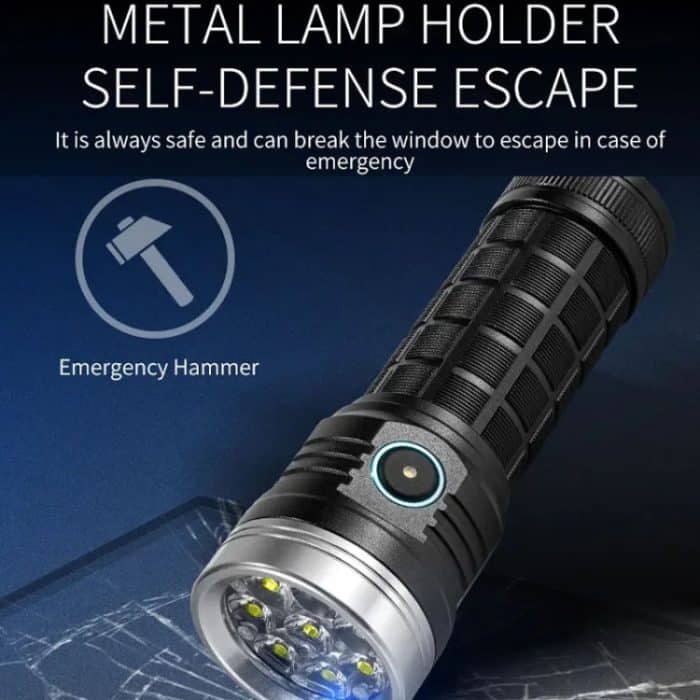 Aluminium Ring 8 Löcher Gerade Taschenlampe Outdoor Camping Taschenlampe, W5185 – Bild 4