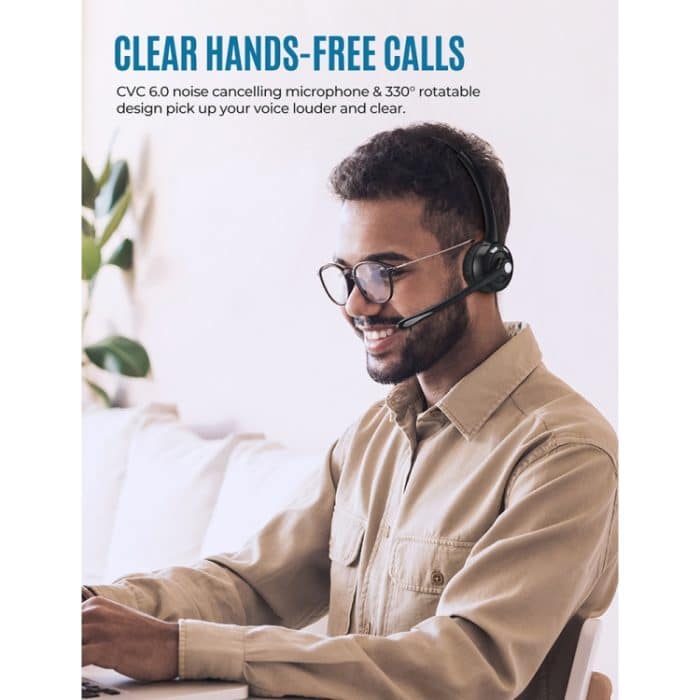 Bluetooth 5.0 Mono Kabelloses Business-Headset Kundenservice-Headset – Bild 5