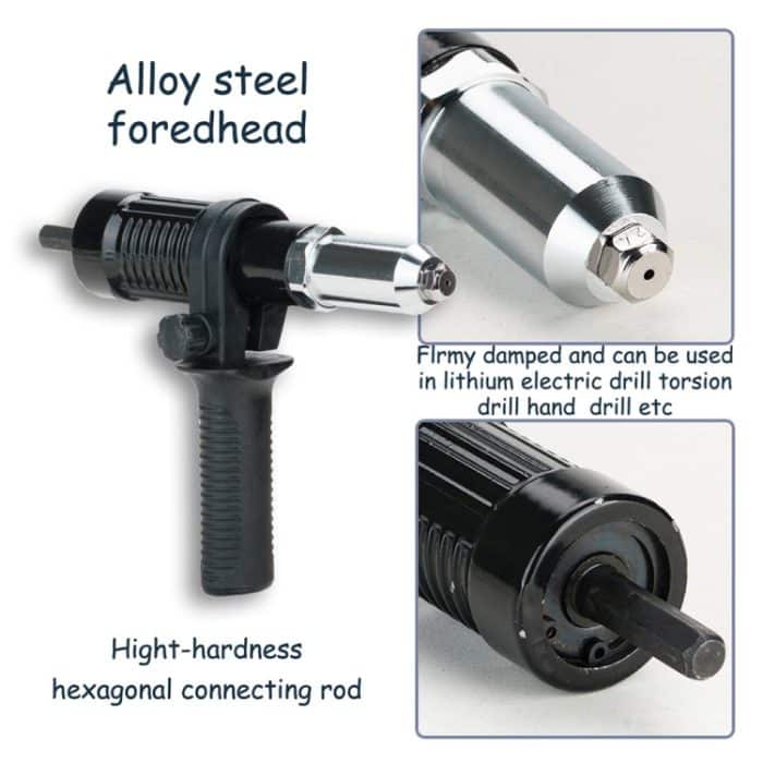 Elektrische Nietmutternmaschine Kernziehzubehör Nietwerkzeuge Akku-Nietbohradapter – Bild 5