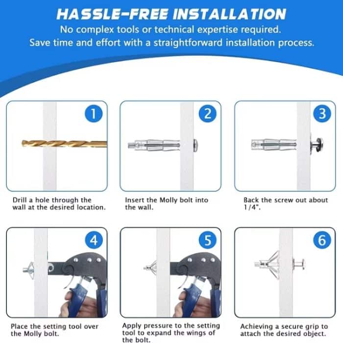 Halbautomatisches Hohl-Gecko-Spanner-Expansionsschraube Manuelles Installationswerkzeug, 72pcs /Set, Single – Bild 8