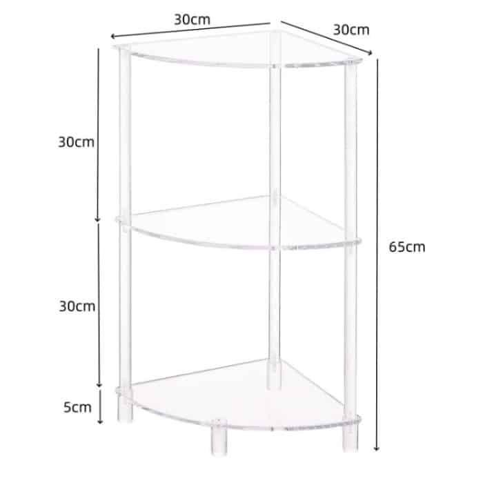 Acryl 3-Schicht Wand Ecke Tisch Für Wohnzimmer Schlafzimmer Bad Platzierung Lagerung, YX141 – Bild 3