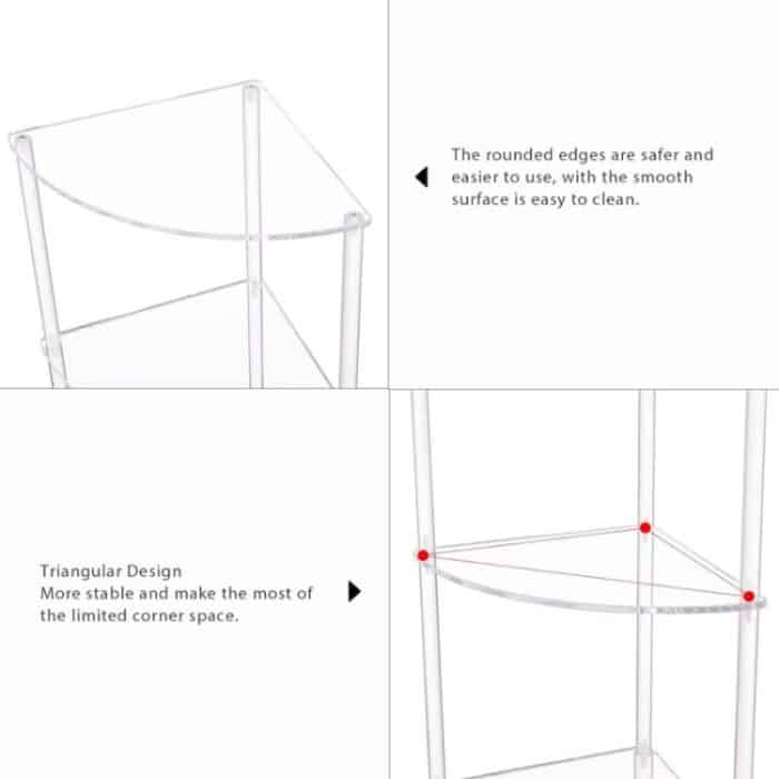 Acryl 3-Schicht Wand Ecke Tisch Für Wohnzimmer Schlafzimmer Bad Platzierung Lagerung, YX141 – Bild 4