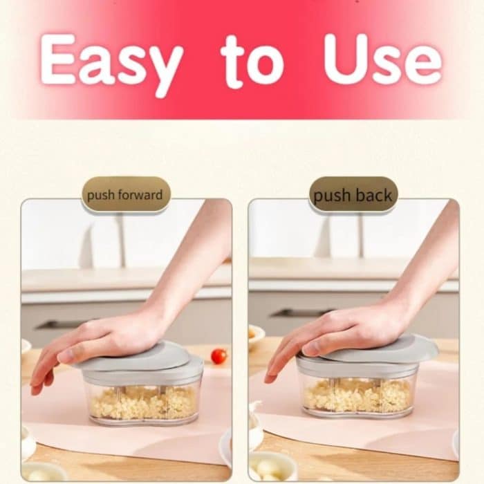 Handgeschobener Knoblauchschneider Manuelle Küchenmaschine Gemüseschneider – Bild 4