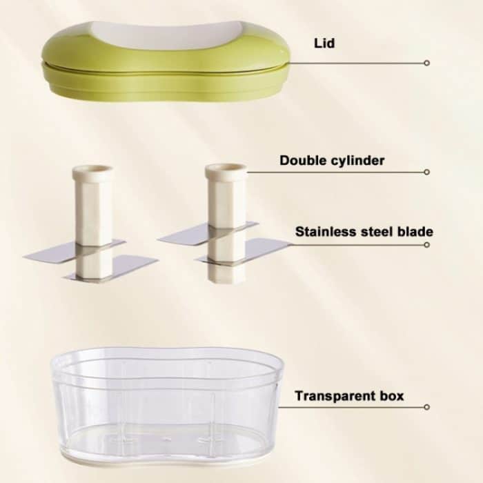 Handgeschobener Knoblauchschneider Manuelle Küchenmaschine Gemüseschneider – Bild 8