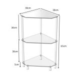Polygonaler 3-stufiger Ecktisch aus Acryl für die Wandmontage im Wohnzimmer, Küche und Badezimmer, YX140 – Bild 3