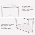 Polygonaler 3-stufiger Ecktisch aus Acryl für die Wandmontage im Wohnzimmer, Küche und Badezimmer, YX140 – Bild 4