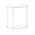 2 schichten Acryl Semi-Oval Wand Seite Tisch Für Wohnzimmer Schlafzimmer Nacht, YX139